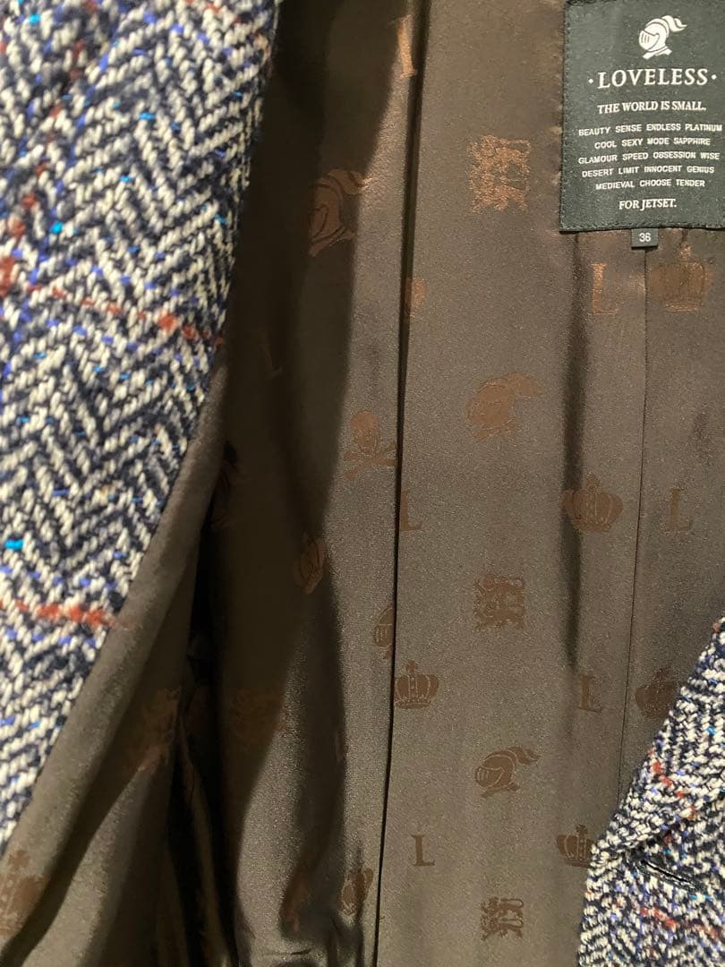 新品【LOVELESS】ヘリンボーンチェックダブルコート
