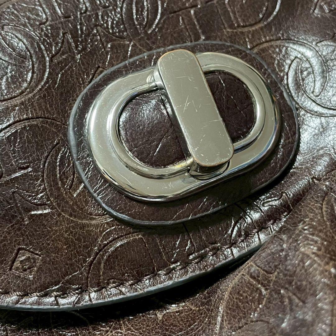 GUESS ゲス Y2K ハンドバッグ　総柄　デカロゴ　ブラウン