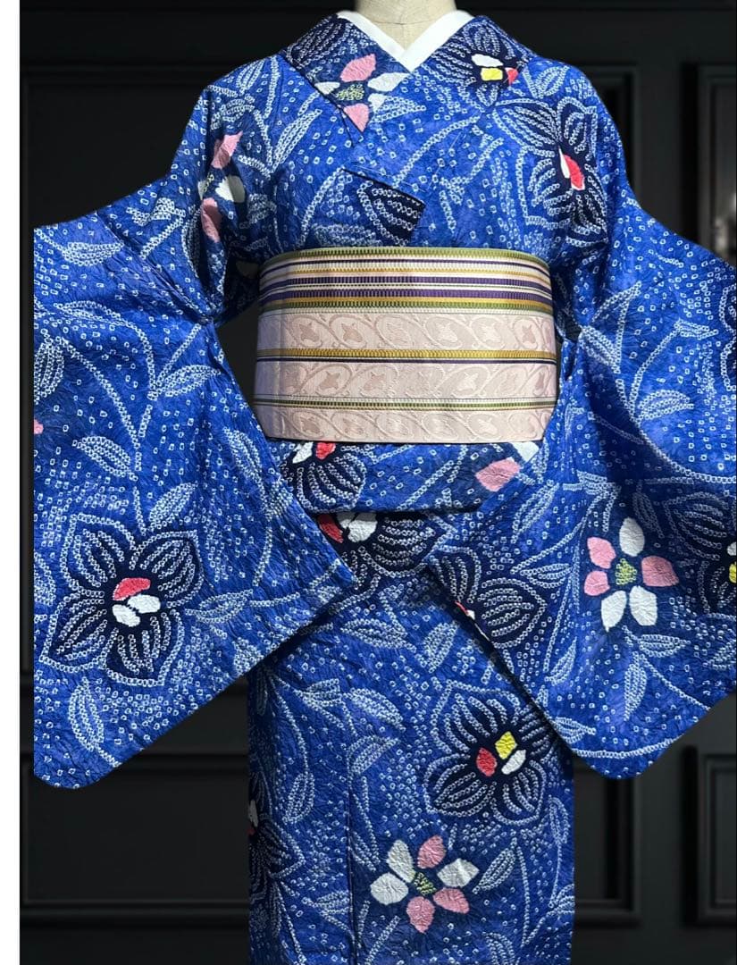 身丈162裄丈71‼️未使用✨有松鳴海絞り浴衣