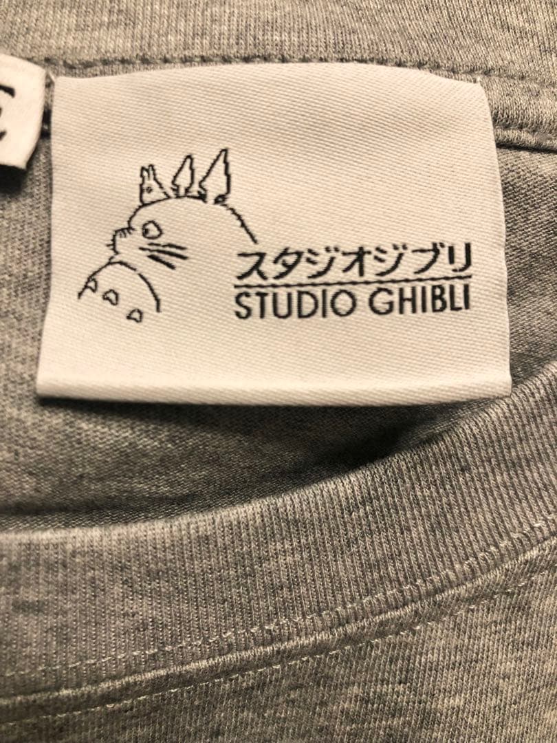 ロエベ 本物 新作 ジブリ LOEWE ハウル ロゴ Tシャツ グレー Lサイズ