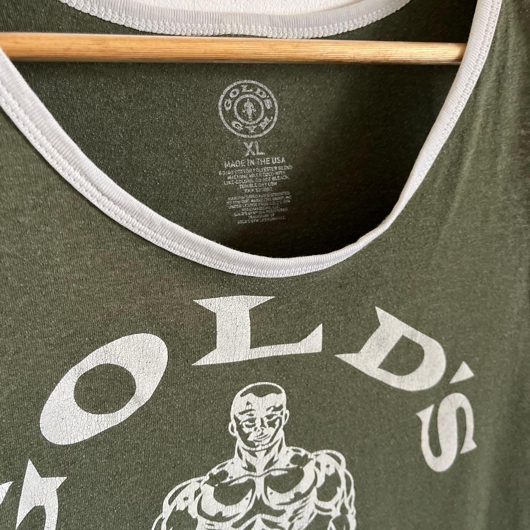 ゴールドジム　リンガータンクトップ　gold's gym 鈴木雅　グリーン　緑