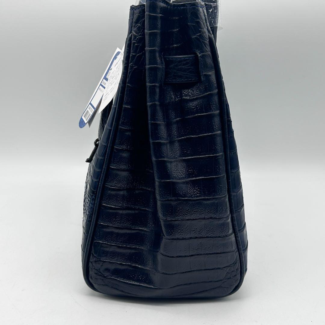 未使用タグ付き✨firmato 2wayバッグ クロコ ネイビー