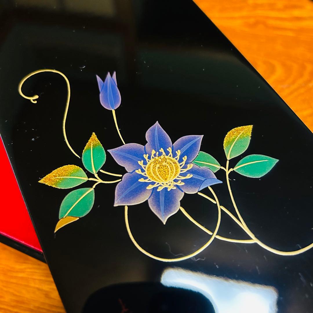 （お値下げしました）輪島塗 長角小箱 青花