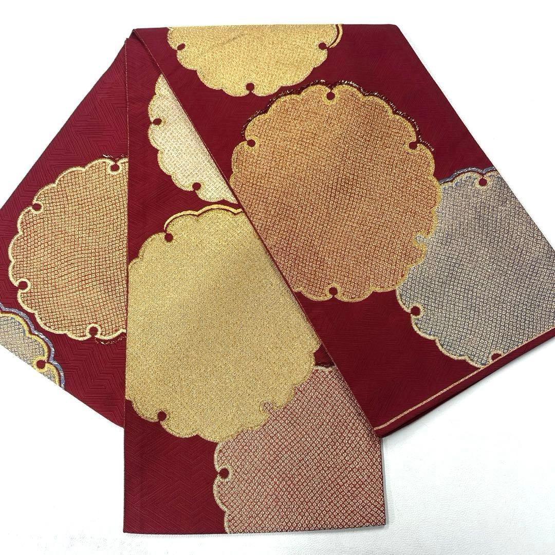 専用帯5134 ●高級 正絹 全通 袋帯 大雪輪