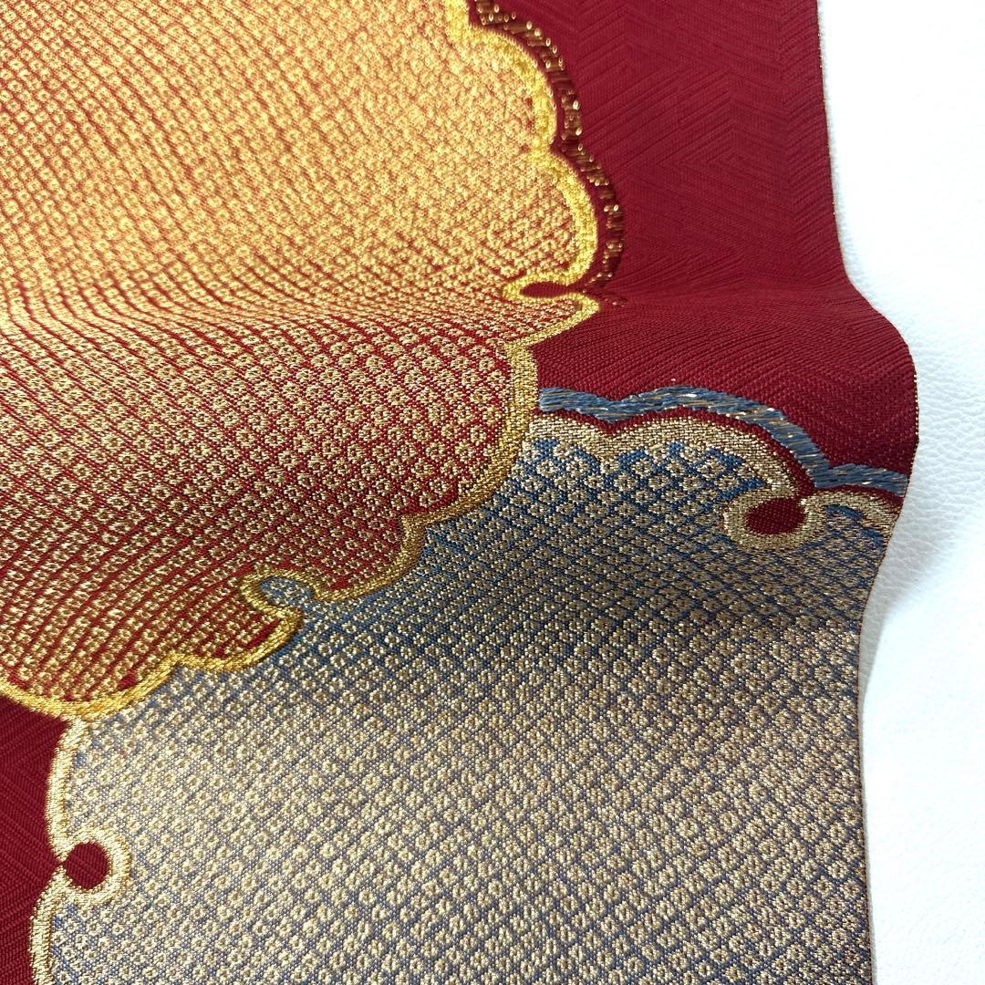 専用帯5134 ●高級 正絹 全通 袋帯 大雪輪