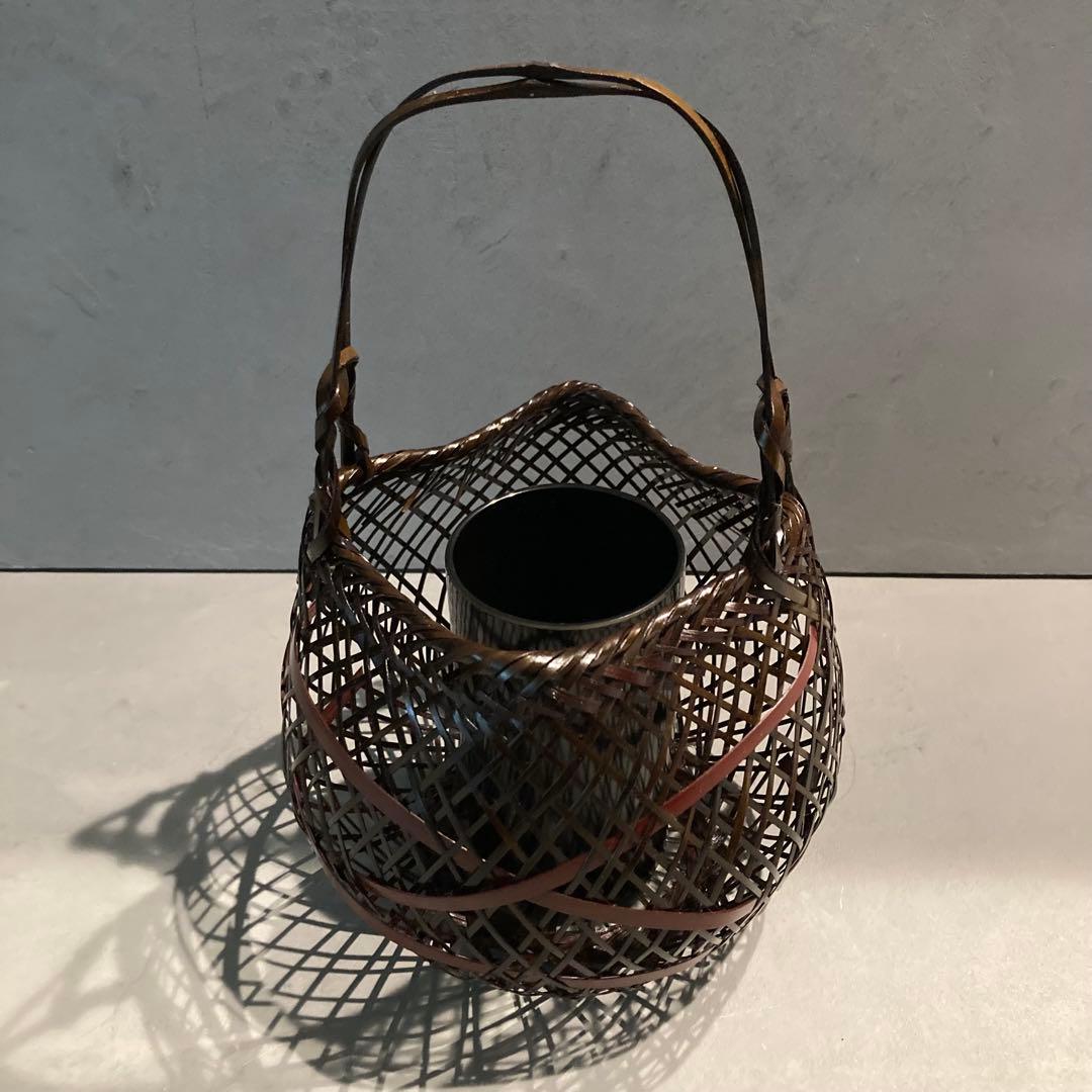 花籠 籠花入 おぐら 花器 茶道具