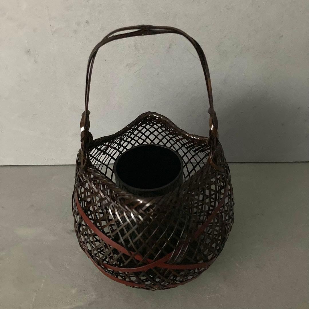 花籠 籠花入 おぐら 花器 茶道具