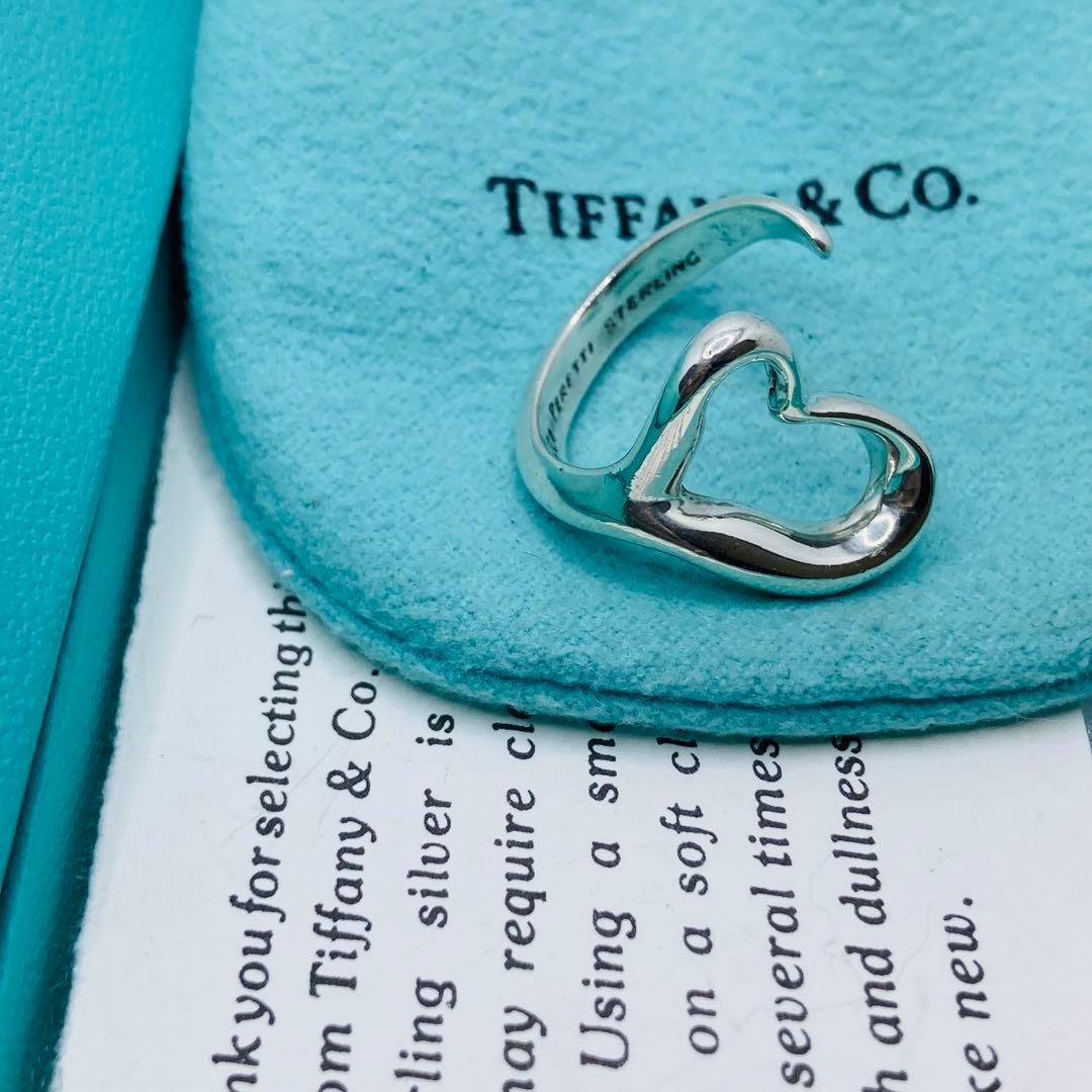 極美品✨ ティファニー リング オープンハート AG925 #14