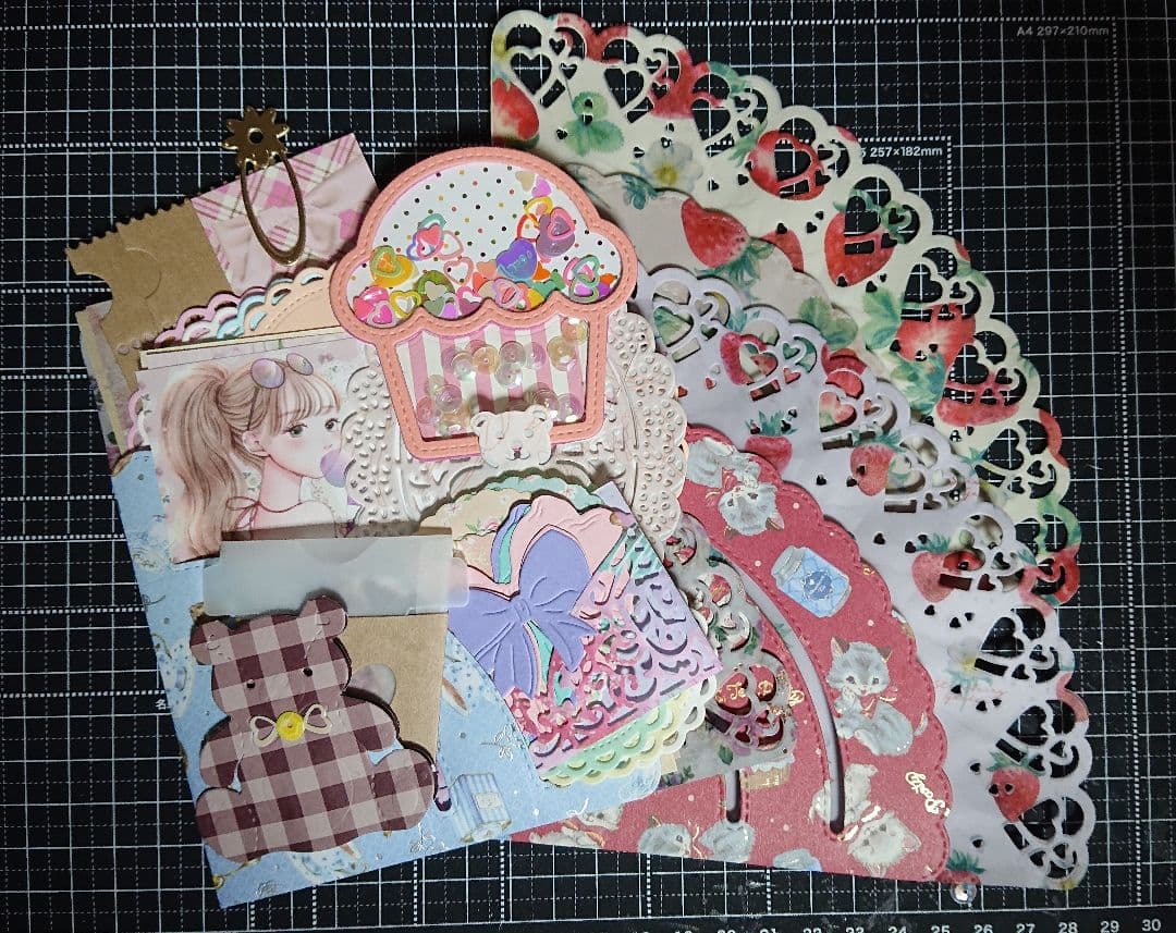 紙もの⑫ ポケットおすそ分け♪♪ カップケーキ型シェイカー クリップ まとめ売り