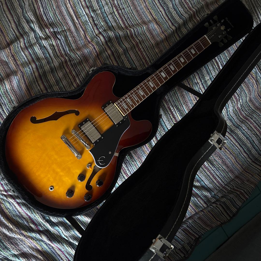 美品　Epiphone ES-335 PRO ブロックインレイ　ハードケース付き