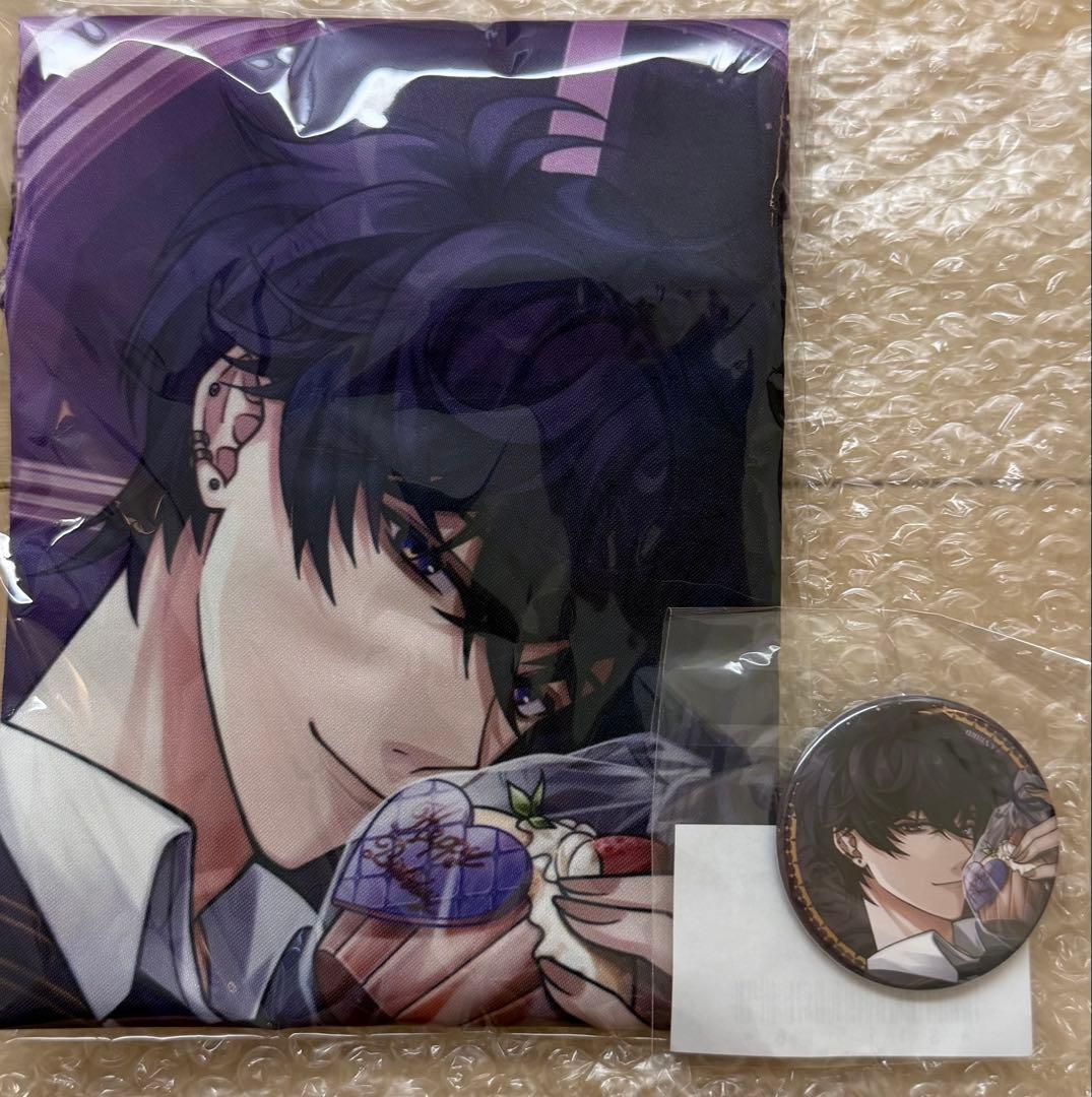 イケメンヴィラン エリス クッションカバー 缶バッジ