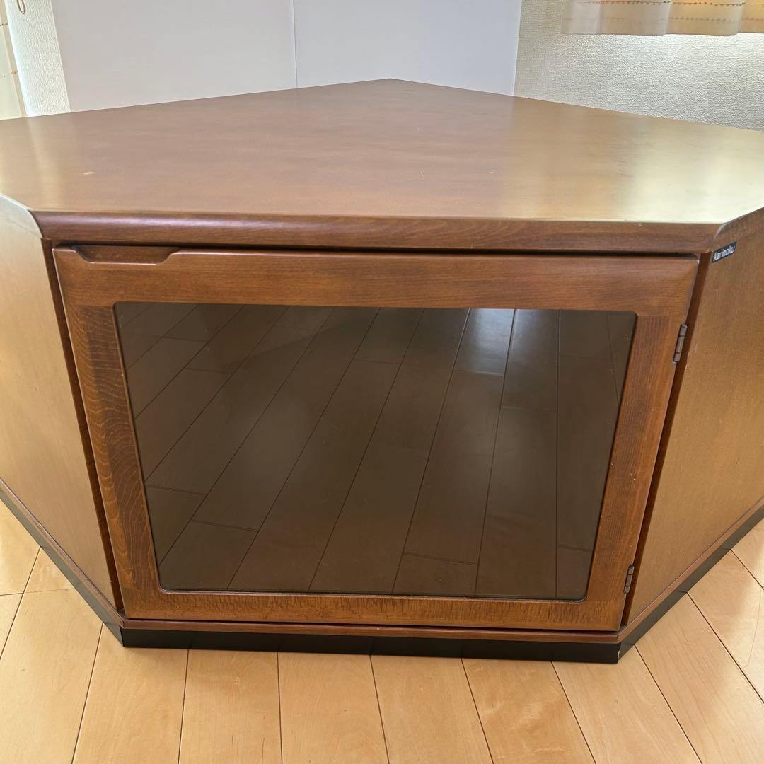 カリモク　コーナーテレビボード　テレビ台　カリモク家具　オールドカリモク　サイド