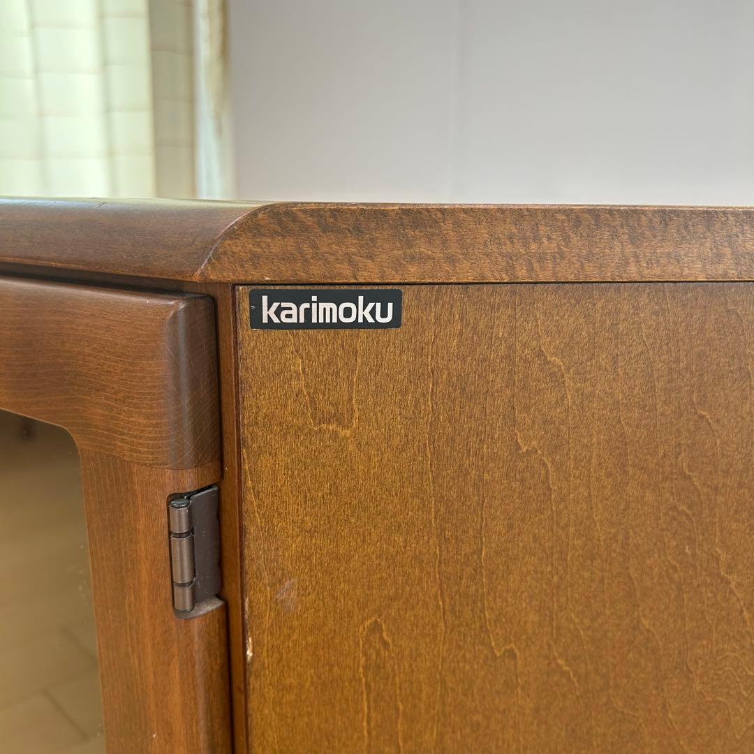 カリモク　コーナーテレビボード　テレビ台　カリモク家具　オールドカリモク　サイド