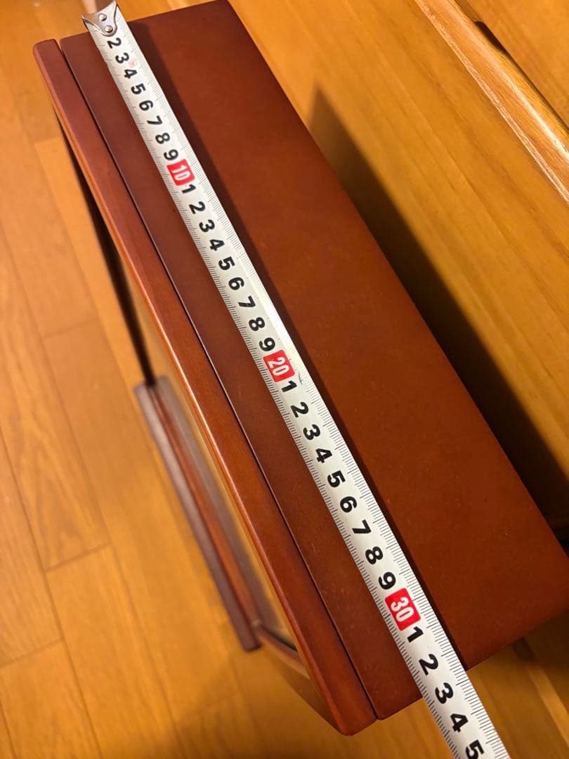 コレクションケース 木製 背面ミラー 棚ガラス5枚付