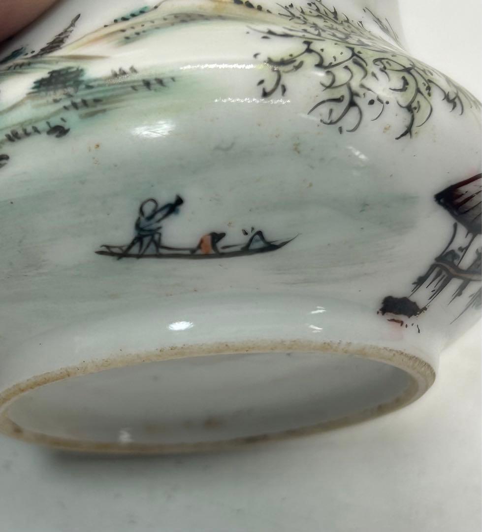 ※※ 中国　墨彩山水紋水盂　送料込み0422