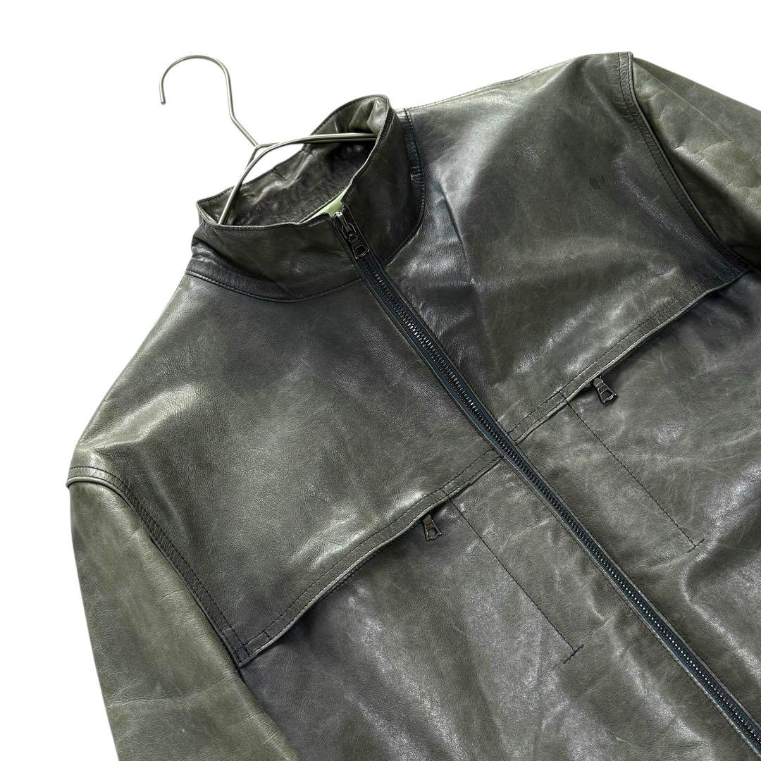 幻の逸品★m0851 カウハイド シングルライダース レザージャケット カナダ製