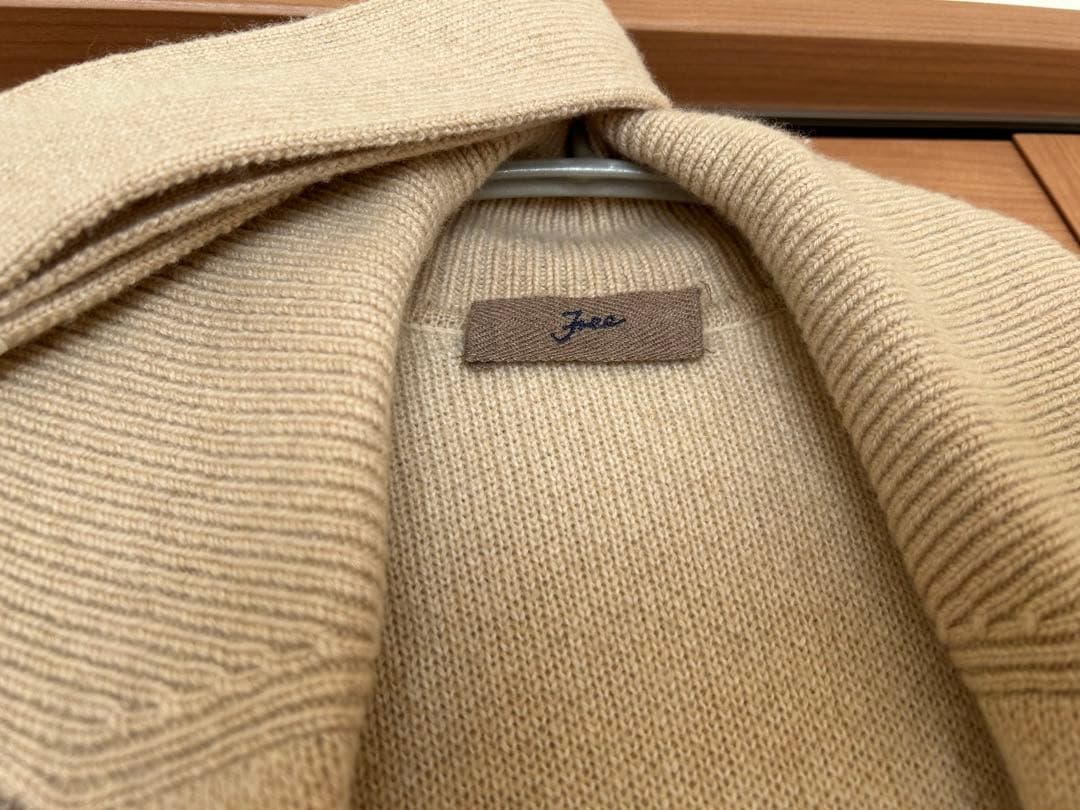 FREEMAN-b カシミヤ ベージュ ベルト付きローブコートリゼッタ