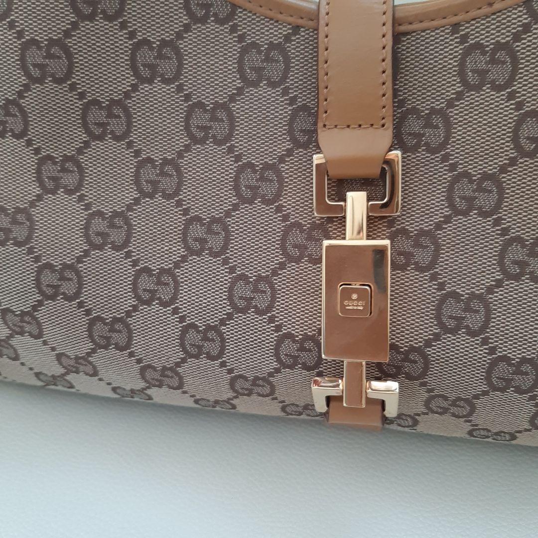 【使用感少】美品　グッチ ハンドバッグ ジャッキー ヴィンテージ ベージュ