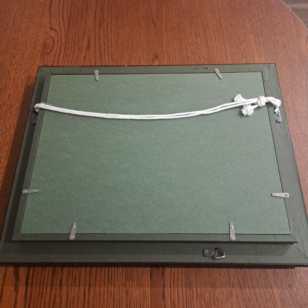 油彩画　長岡卓 「お兄ちゃんと　はい、ポーズ」 額付き　直筆サイン入り