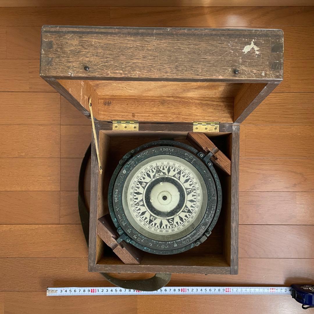 船舶用 コンパスボウル（木箱入り）1975年製