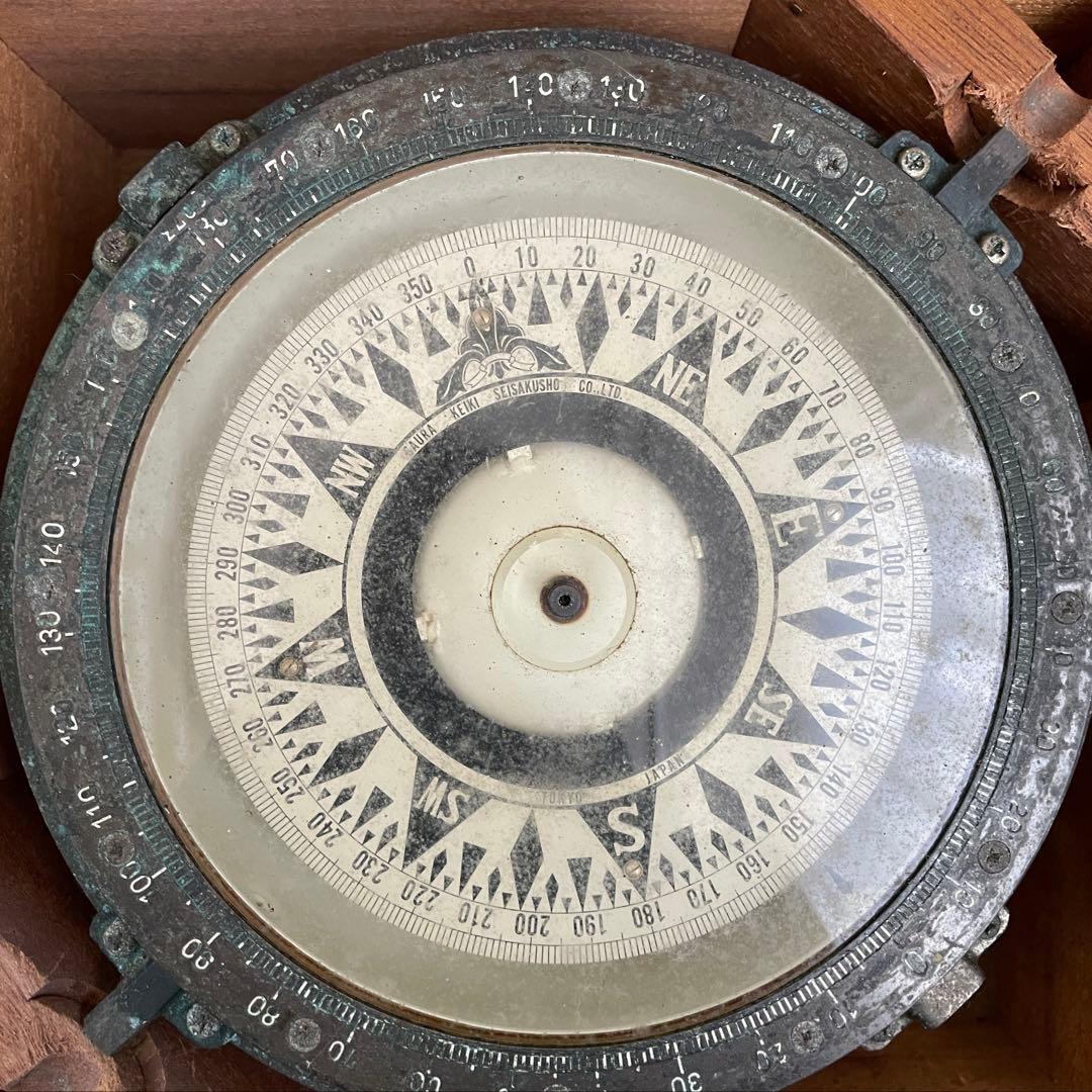 船舶用 コンパスボウル（木箱入り）1975年製