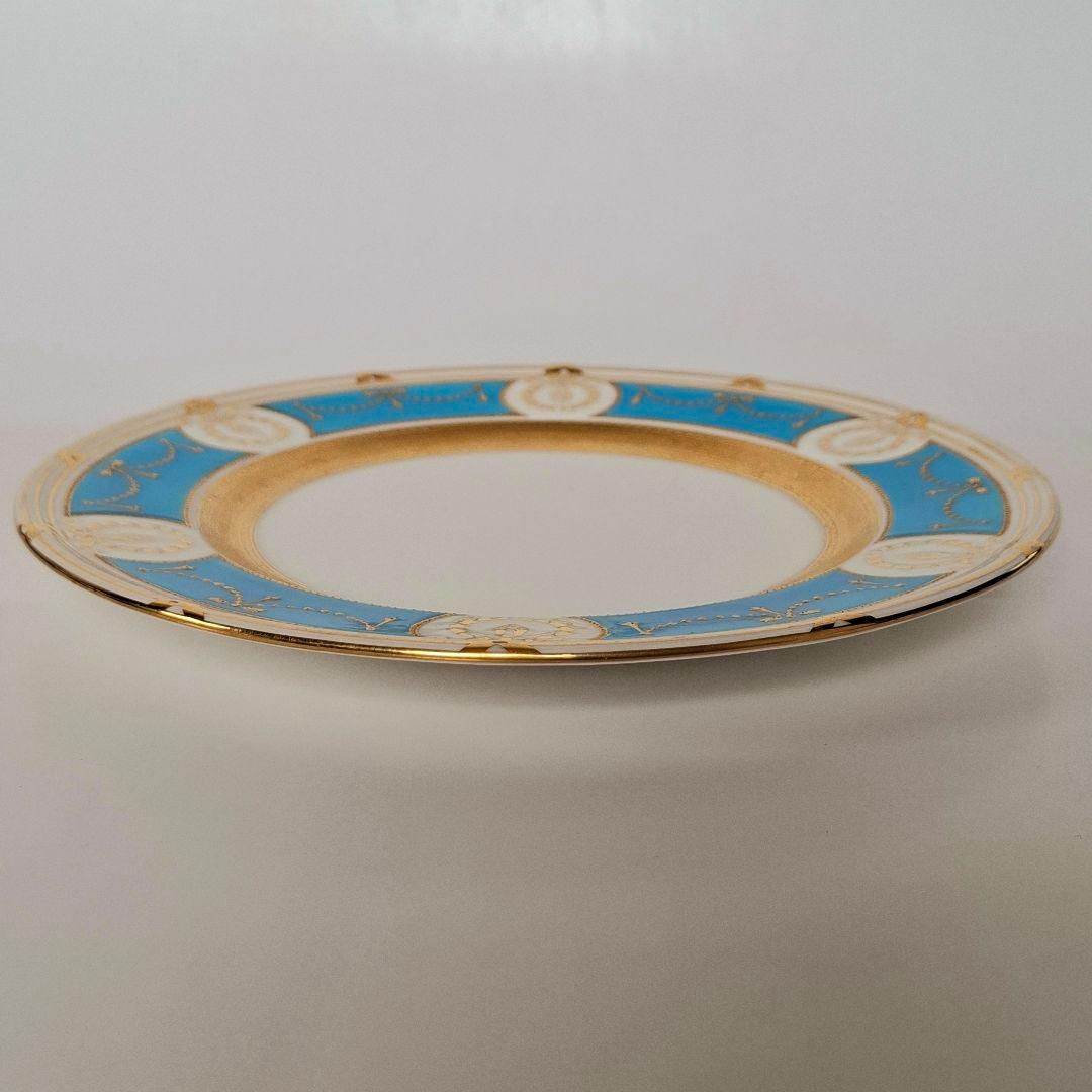 1900年 ミントン minton エナメル ターコイズ キャビネット プレート