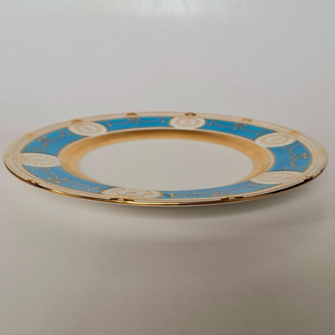 1900年 ミントン minton エナメル ターコイズ キャビネット プレート