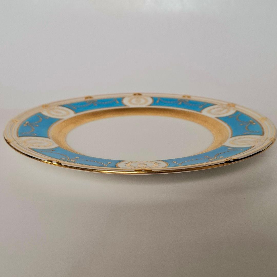 1900年 ミントン minton エナメル ターコイズ キャビネット プレート