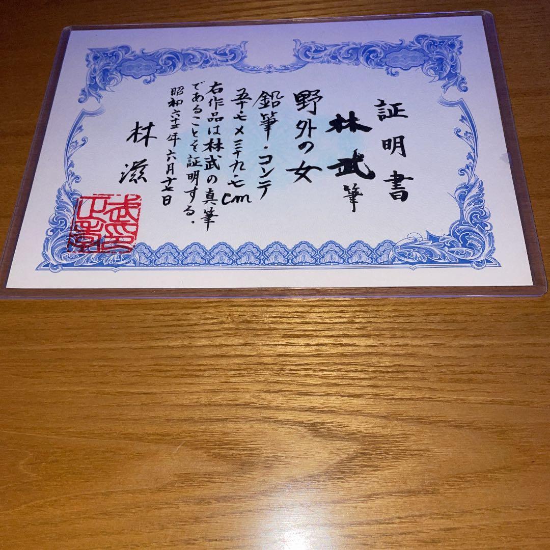 文化勲章受賞画家　林武　鑑定書付き