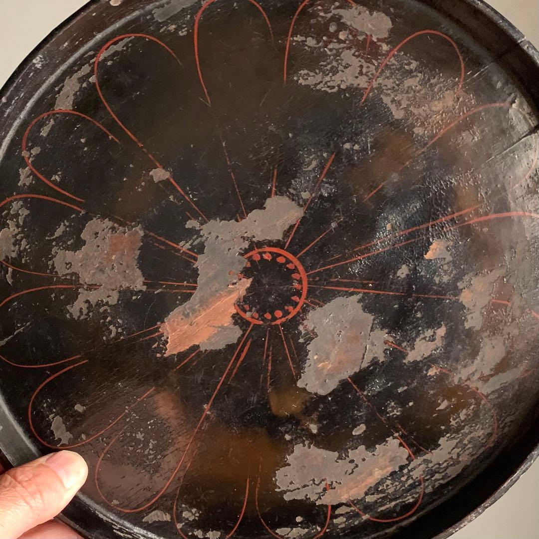 朽木塗 盆 枯れ盆 朽木盆 古道具 古美術 アンティーク 枯れ盆 やつれ盆