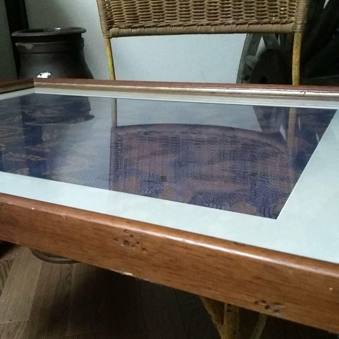 古木額縁に入ってる帯額装