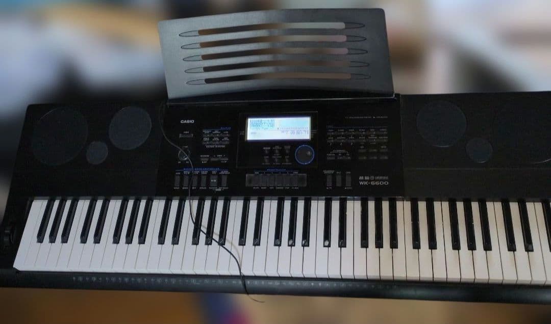 CASIO　WK-6600　本体　譜面台　アダプター