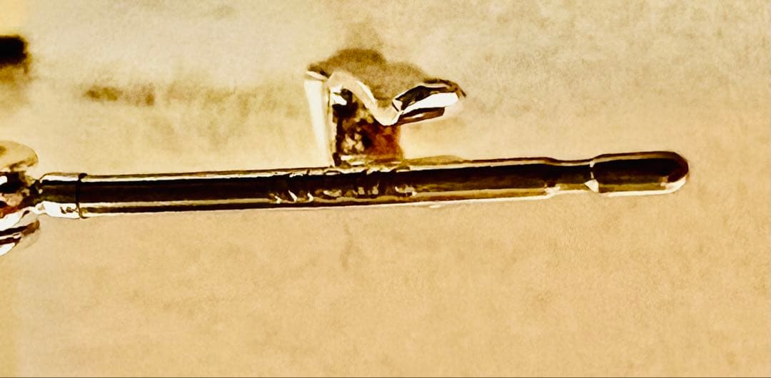 K18ホワイトゴールドフープピアス 新品未使用