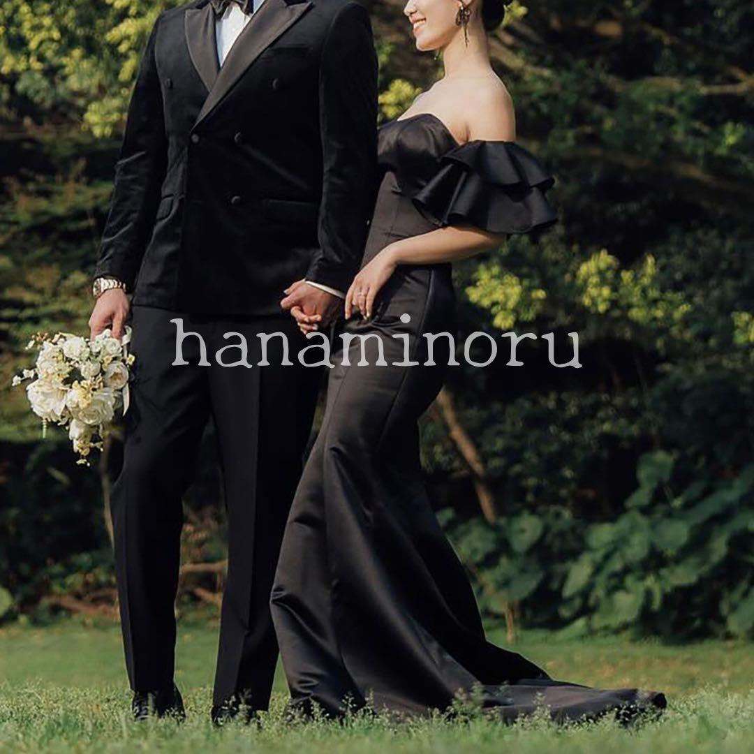 人気 パーティー　黒　前撮り　結婚式　披露宴　お色直し　二次会　街撮り　韓国風