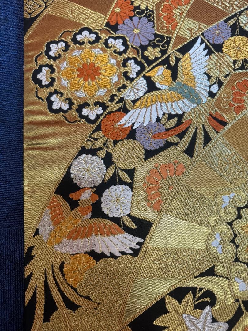 1921 袋帯 古代彫金紋  西陣織   金糸　高級上質上品　約440cm未使用