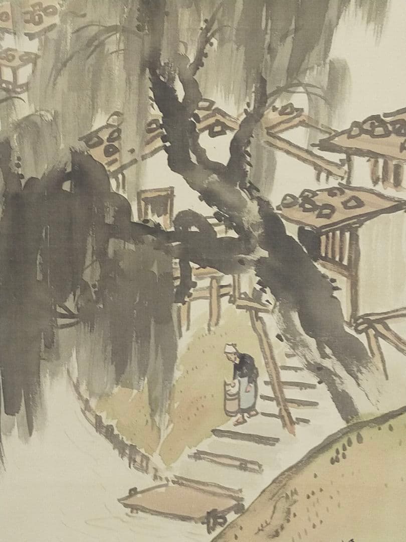 ♥掛軸　加藤清児　山水図　共箱付き　掛け軸　骨董品