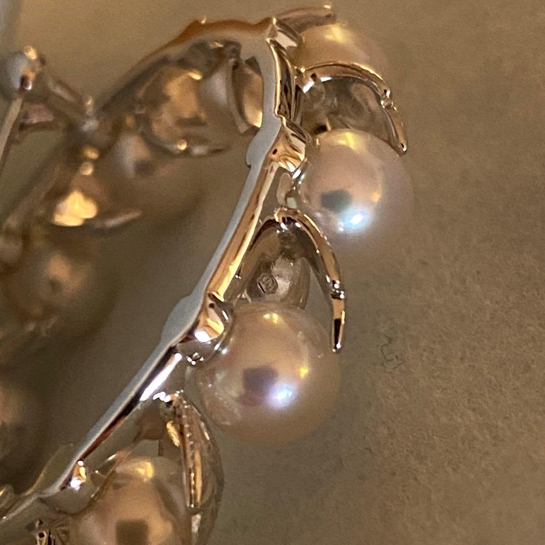 ミキモト　ブローチ　葉彫り　入学式　卒業式　結婚式