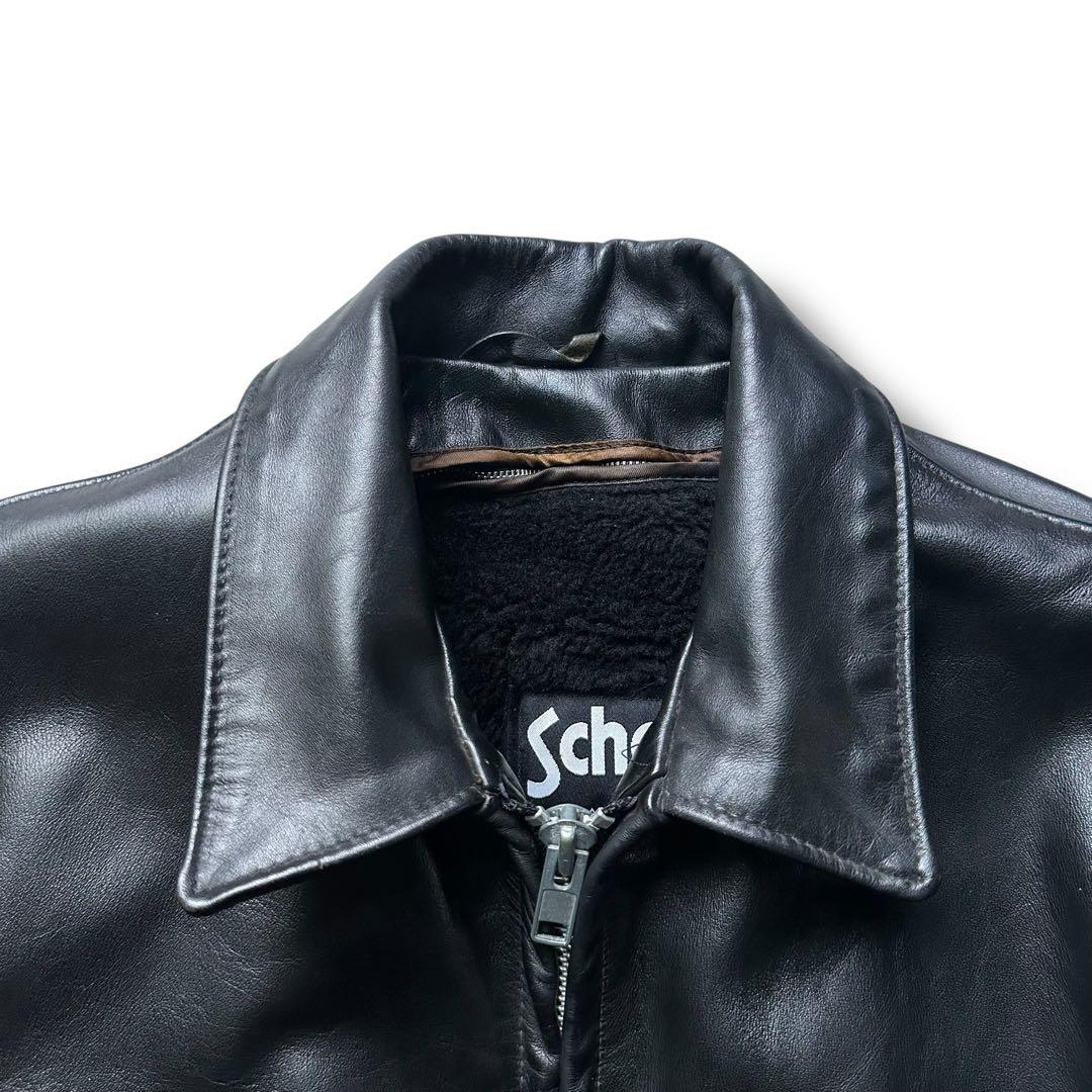 XL相当 極美品 ショット 652 完品 ライダースジャケット 本革 ライナー