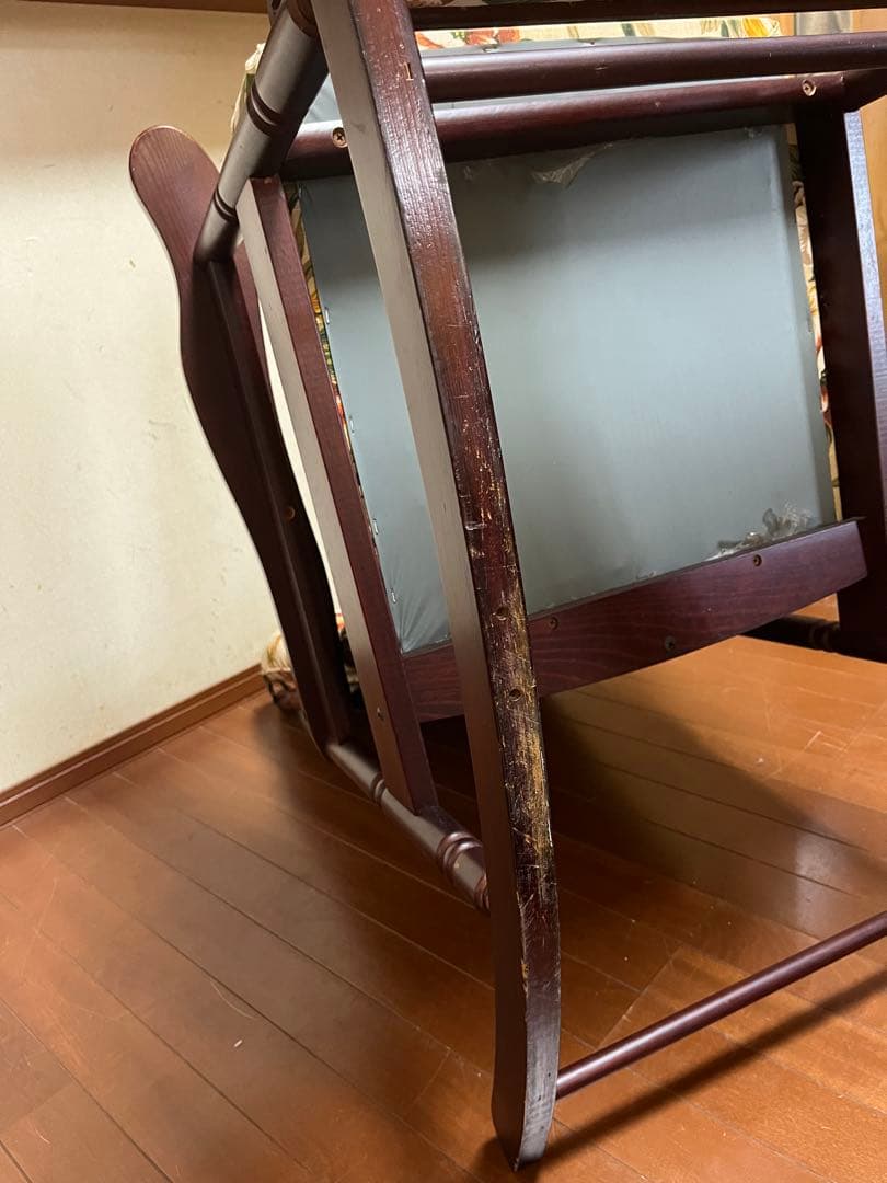 【ワンプライス】【ビンテージ】ロッキングチェア　背もたれクッションダブル付き