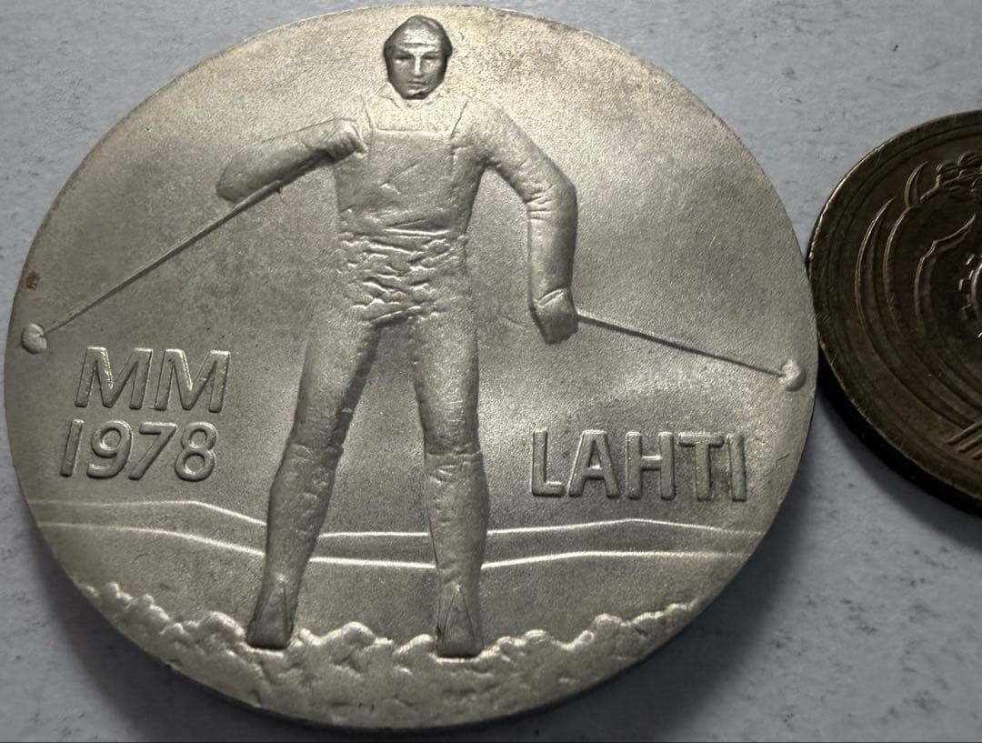 招*@様 1978年フィンランド 25 MARKKAA 銀貨 ラハティスキー大会