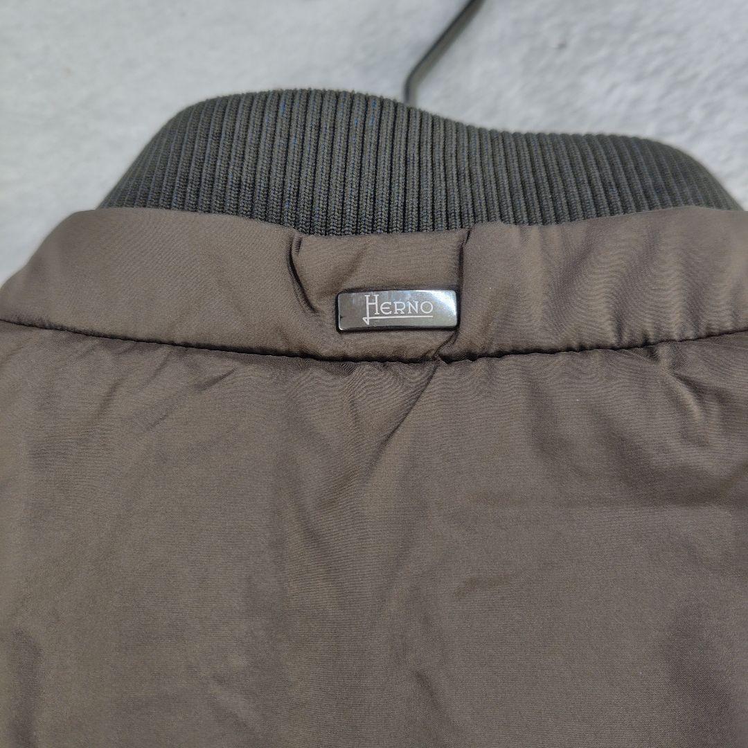 未使用に近い　現行　ヘルノ　ブルゾン　リブ　ダブルジップ　ワンポイント　中綿