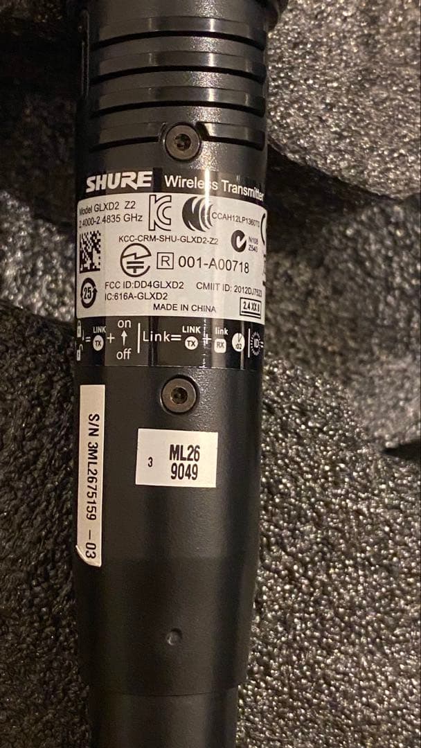 SHURE GLXD4 デジタルワイヤレスマイク