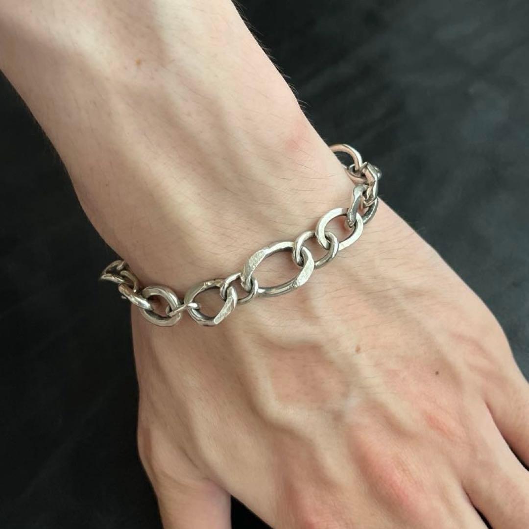 フランス　スターリング　シルバー　ブレスレット　ヴィンテージ　チェーン　MD18