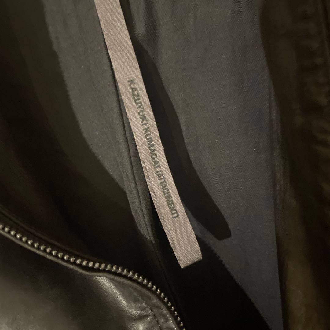 KAZUYUKIKUMAGAI ATTACHMENT ライダースジャケット　牛革