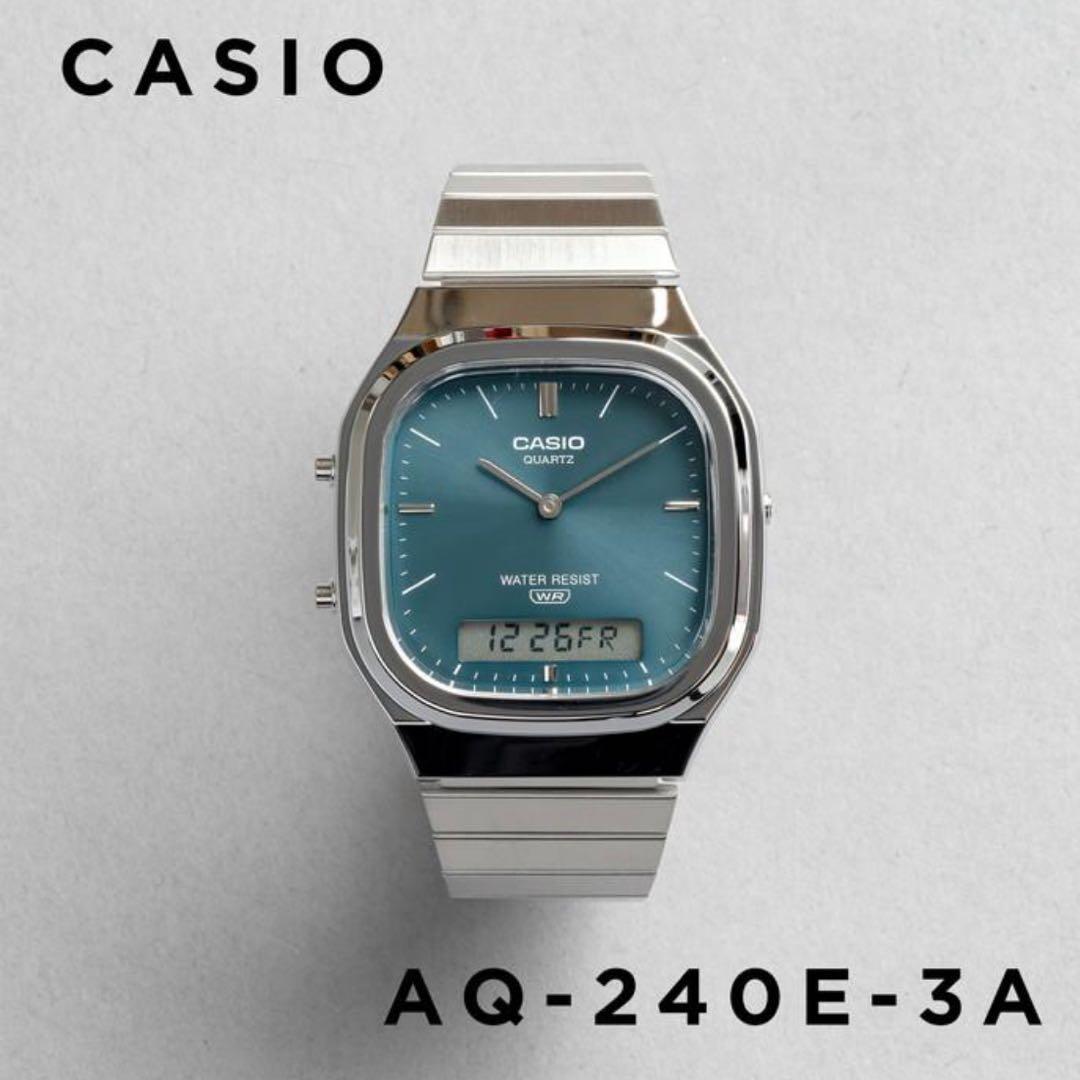 【新品/完売品】カシオ AQ-240E-3AJF 希少ブルーグリーン 国内正規品