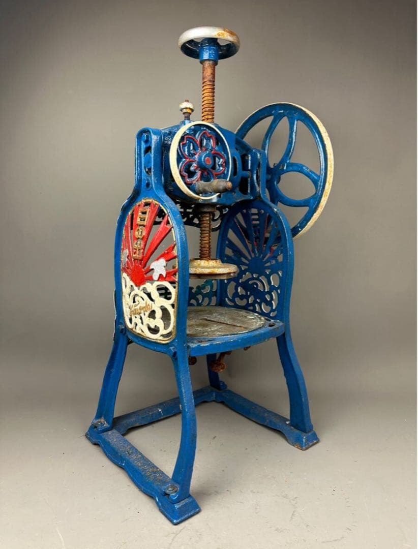 当時物 手動かき氷機 手動式 日の出 業務用 日章 ディスプレイ 雑貨 喫茶店