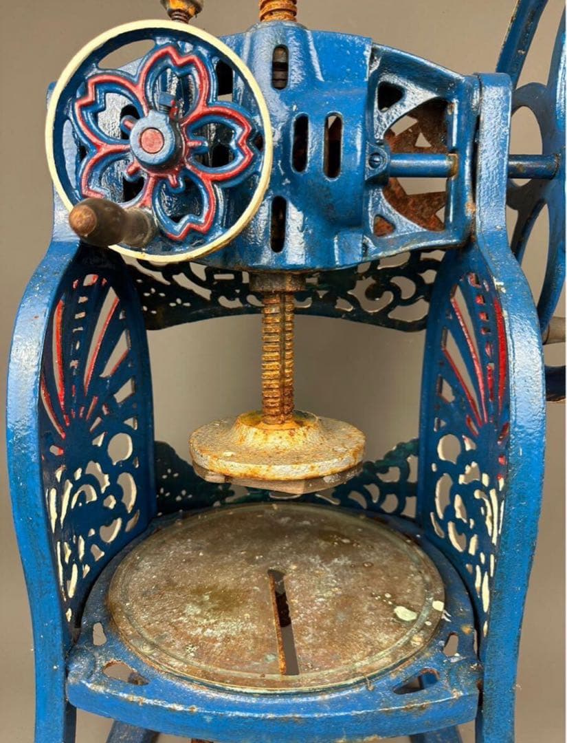 当時物 手動かき氷機 手動式 日の出 業務用 日章 ディスプレイ 雑貨 喫茶店