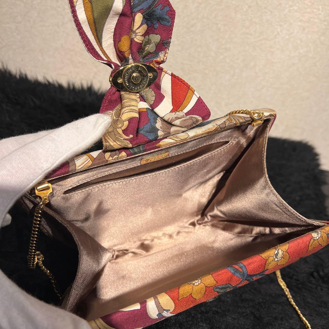 【希少】GUCCI グッチ パーティーバッグ　ゴールドチェーン　ミニショルダー