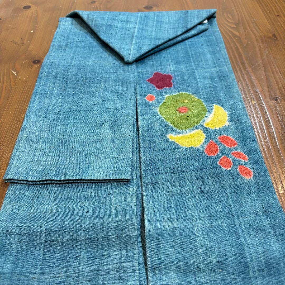 名古屋帯　九寸名古屋帯　染め帯　絞り　紬　カジュアル着物　正絹　o1568