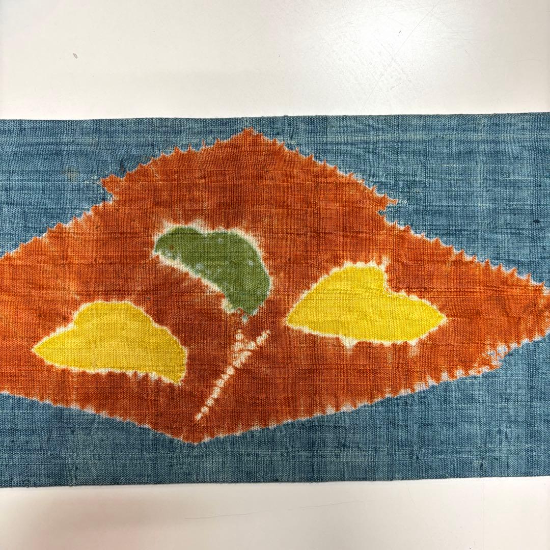 名古屋帯　九寸名古屋帯　染め帯　絞り　紬　カジュアル着物　正絹　o1568